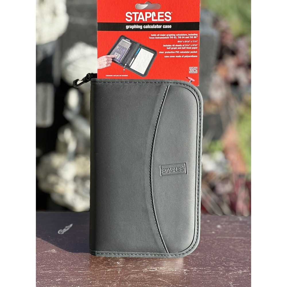 Staples Graphing Calculator Case Holds (Holds All Major Brands)Note Pad Included